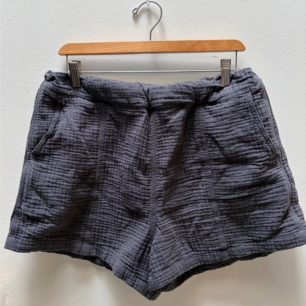Madewell Gray Pull-On Lightspun Gauze Shorts
